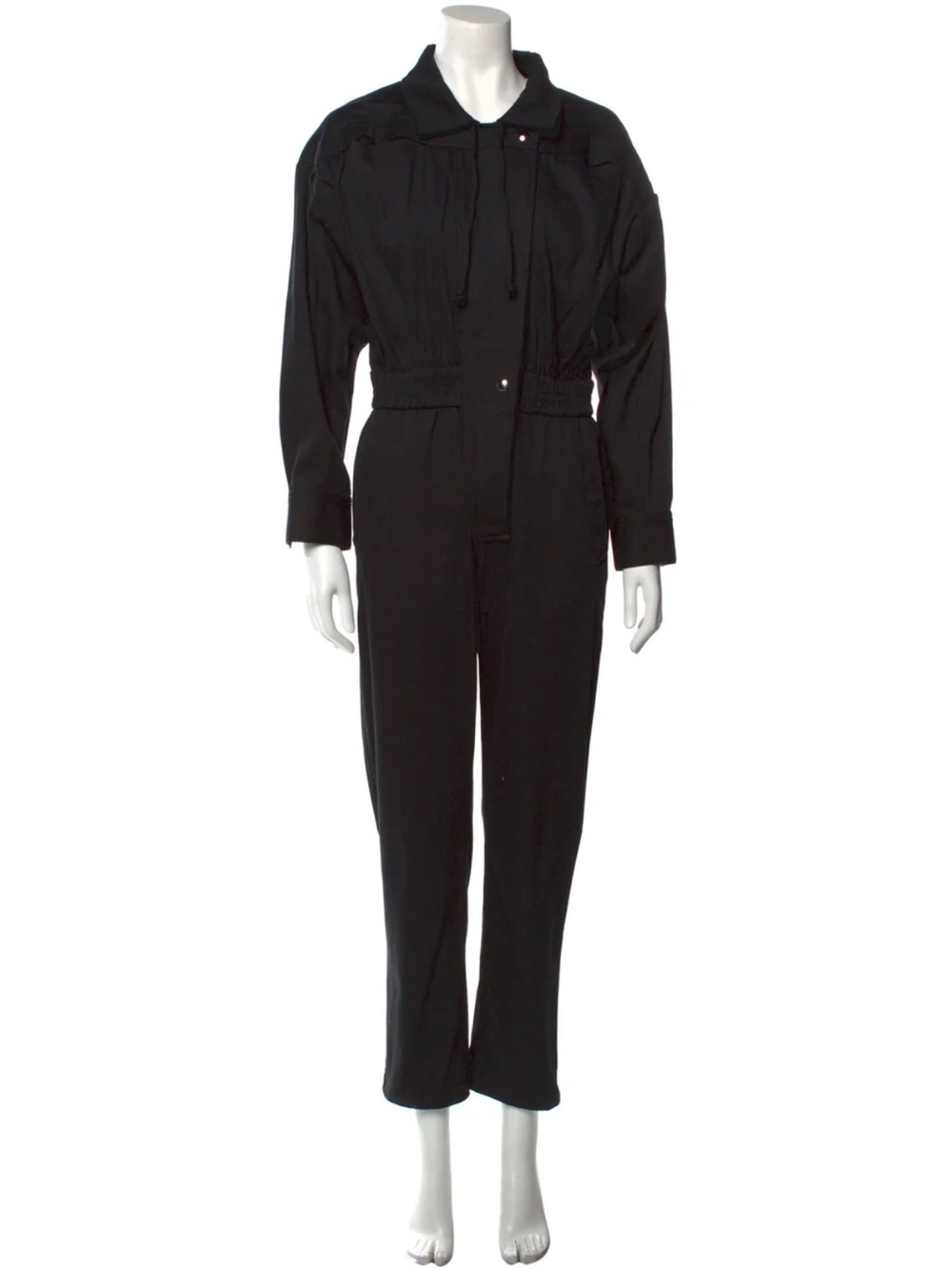 IRO Black Long-Sleeve Utility Jumpsuit